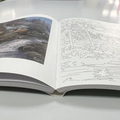 Adult Layflat Binding Coloring Book with 144 Pages and 1c Black or 4c Process Printing